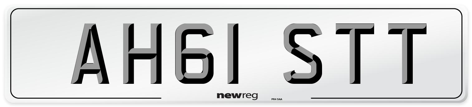 AH61 STT Number Plate from New Reg